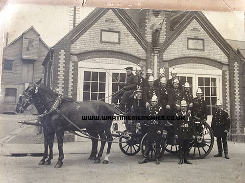 Cyril Wilkin with the Royston Fire Brigade