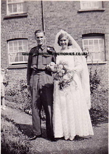 Private Lipscombe on his wedding day